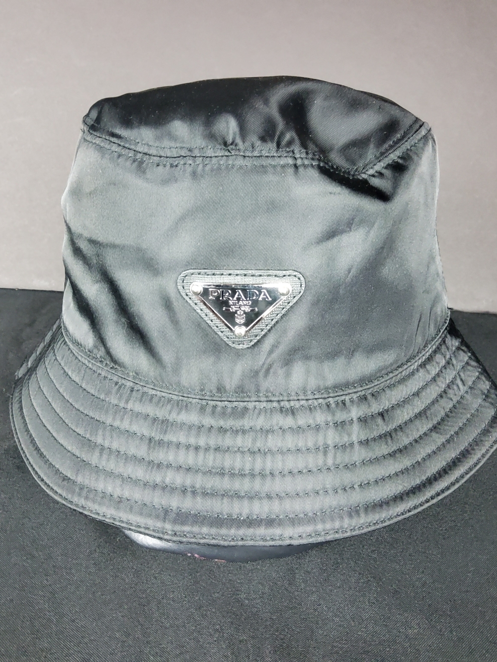 Prada Black Nylon Bucket Hat